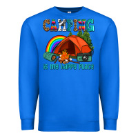 True Royal camping is my happy  place Premium Sweatshirt - AdoDesignShop