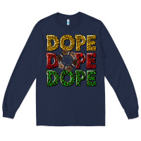 Navy dope dope dope Long Sleeve Tee - texasbilliewilder