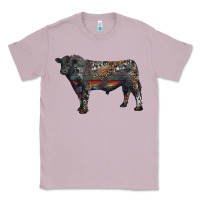Lilac black angus bull with western patterns Classic Tee - RanaPortraitStore