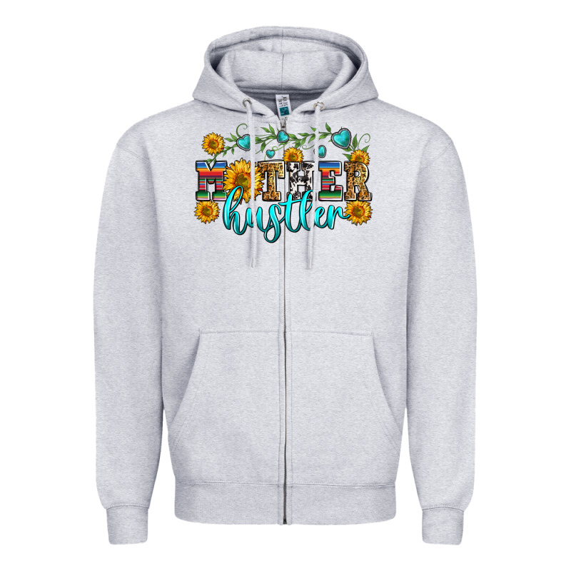 Mother Hustler Zipper Hoodie by Zillion Design Studio | Teevron