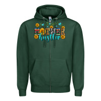 Sports Green mother hustler Zipper Hoodie - Zillion Design Studio