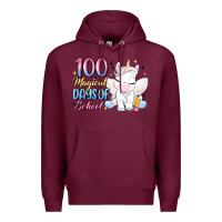 Burgundy 100 magical days of school Premium Hoodie - MaliasSmallBusiness