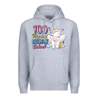 Heather Grey 100 magical days of school Premium Hoodie - MaliasSmallBusiness