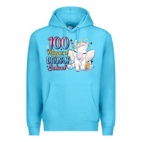 Ocean Blue 100 magical days of school Premium Hoodie - MaliasSmallBusiness