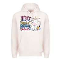 Pale Pink 100 magical days of school Premium Hoodie - MaliasSmallBusiness