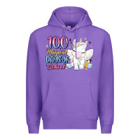Purple 100 magical days of school Premium Hoodie - MaliasSmallBusiness