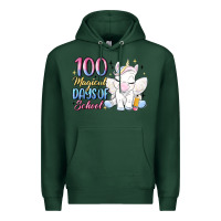 Sports Green 100 magical days of school Premium Hoodie - MaliasSmallBusiness