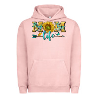 Pigment Salmon mom life Urban Hoodie - NancyCooperArtShop