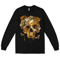 Black Flower Skeleton Bees Long Sleeve Tee - RanaPortraitStore