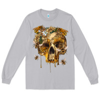 Moon Dust Flower Skeleton Bees Long Sleeve Tee - RanaPortraitStore