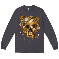 Smoke Flower Skeleton Bees Long Sleeve Tee - RanaPortraitStore