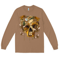 Toasted Coconut Flower Skeleton Bees Long Sleeve Tee - RanaPortraitStore