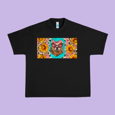 Mama Bear With Sunflowers And Glasses License Plate Urban Heavy Tee Designed By Artiststas