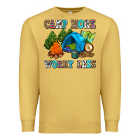 Antique Gold camp more worry less Premium Sweatshirt - AdoDesignShop