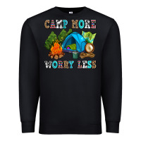 Black camp more worry less Premium Sweatshirt - AdoDesignShop
