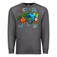 Charcoal Heather camp more worry less Premium Sweatshirt - AdoDesignShop