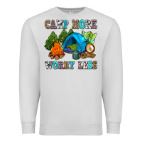 Dove Grey camp more worry less Premium Sweatshirt - AdoDesignShop