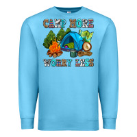 Ocean Blue camp more worry less Premium Sweatshirt - AdoDesignShop