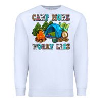 White camp more worry less Premium Sweatshirt - AdoDesignShop