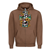 Chestnut western cross Zipper Hoodie - RanaPortraitStore