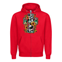 Red western cross Zipper Hoodie - RanaPortraitStore