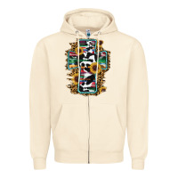 Sandshell western cross Zipper Hoodie - RanaPortraitStore