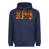 Navy thanksgiving coffee cups with gnomes bbs Heavyweight Hoodie - BundleAndBundleShop