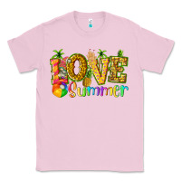 Bubblegum Pink love summer with pineapple Classic Tee - texasbilliewilder