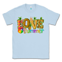 Dusty Blue love summer with pineapple Classic Tee - texasbilliewilder