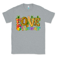 Heather Grey love summer with pineapple Classic Tee - texasbilliewilder