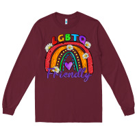 Burgundy lgbtq friendly Long Sleeve Tee - Zillion Design Studio