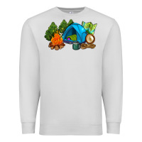 Dove Grey camp in the woods Premium Sweatshirt - AdoDesignShop