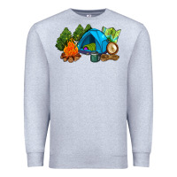 Heather Grey camp in the woods Premium Sweatshirt - AdoDesignShop