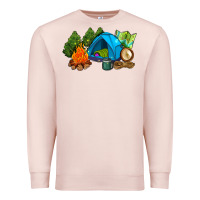Pale Pink camp in the woods Premium Sweatshirt - AdoDesignShop