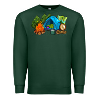 Sports Green camp in the woods Premium Sweatshirt - AdoDesignShop