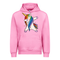 Fuchsia Pink dabbing unicorn Urban Hoodie - MaliasSmallBusiness