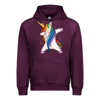 Mauve Wine dabbing unicorn Urban Hoodie - MaliasSmallBusiness