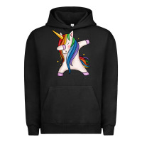 Pigment Black dabbing unicorn Urban Hoodie - MaliasSmallBusiness