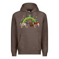 Coffee cow st patrick days Premium Hoodie - MaliasSmallBusiness