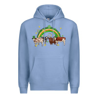 Colony Blue cow st patrick days Premium Hoodie - MaliasSmallBusiness
