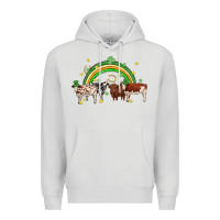 Dove Grey cow st patrick days Premium Hoodie - MaliasSmallBusiness