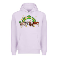 Lilac cow st patrick days Premium Hoodie - MaliasSmallBusiness