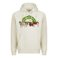 Oatmeal Heather cow st patrick days Premium Hoodie - MaliasSmallBusiness