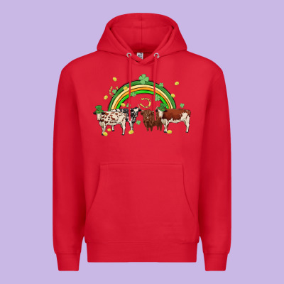 Cow St Patrick Days Premium Hoodie Designed By Maliassmallbusiness