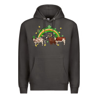 Smoke cow st patrick days Premium Hoodie - MaliasSmallBusiness
