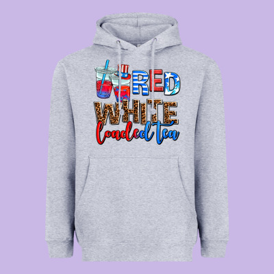 Red Whıte Loaded Tea Heavyweight Hoodie Designed By Adodesignshop