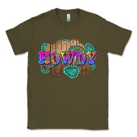 Army Green howdy Classic Tee - Zillion Design Studio