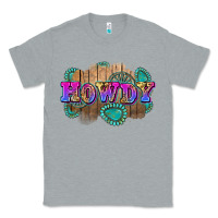 Heather Grey howdy Classic Tee - Zillion Design Studio
