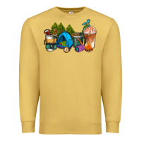 Antique Gold camp coffee cups ado Premium Sweatshirt - AdoDesignShop