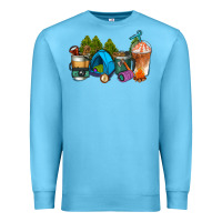 Ocean Blue camp coffee cups ado Premium Sweatshirt - AdoDesignShop